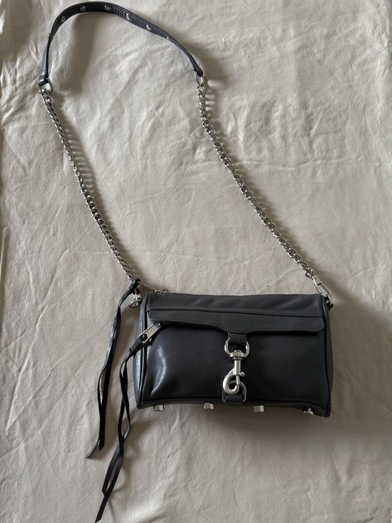 Rebecca Minkoff Handbags - Rebecca Minkoff Black Leather Shoulder Bag with Silver Hardware